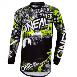 Oneal MX Μπλούζα Element Junior Attack μαύρο/neon κίτρινο